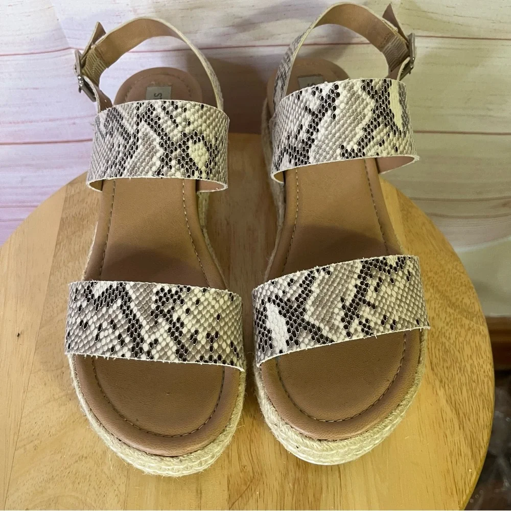 Steve Madden‎ Catia  Snake Espadrilles Sandals Size 8 M